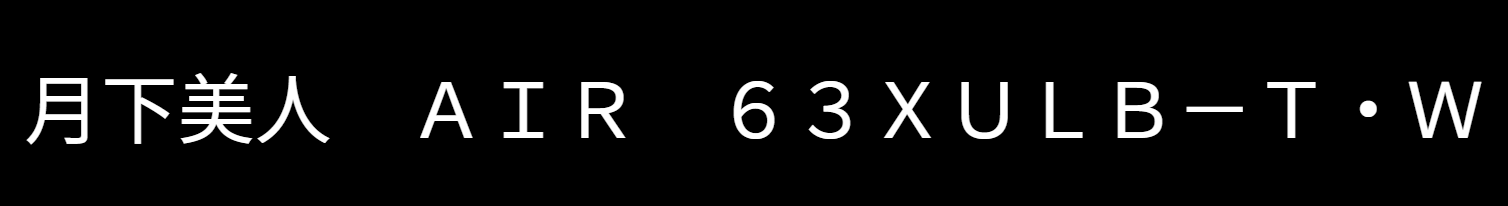 月下美人AIR63XULB-Tのインプレ